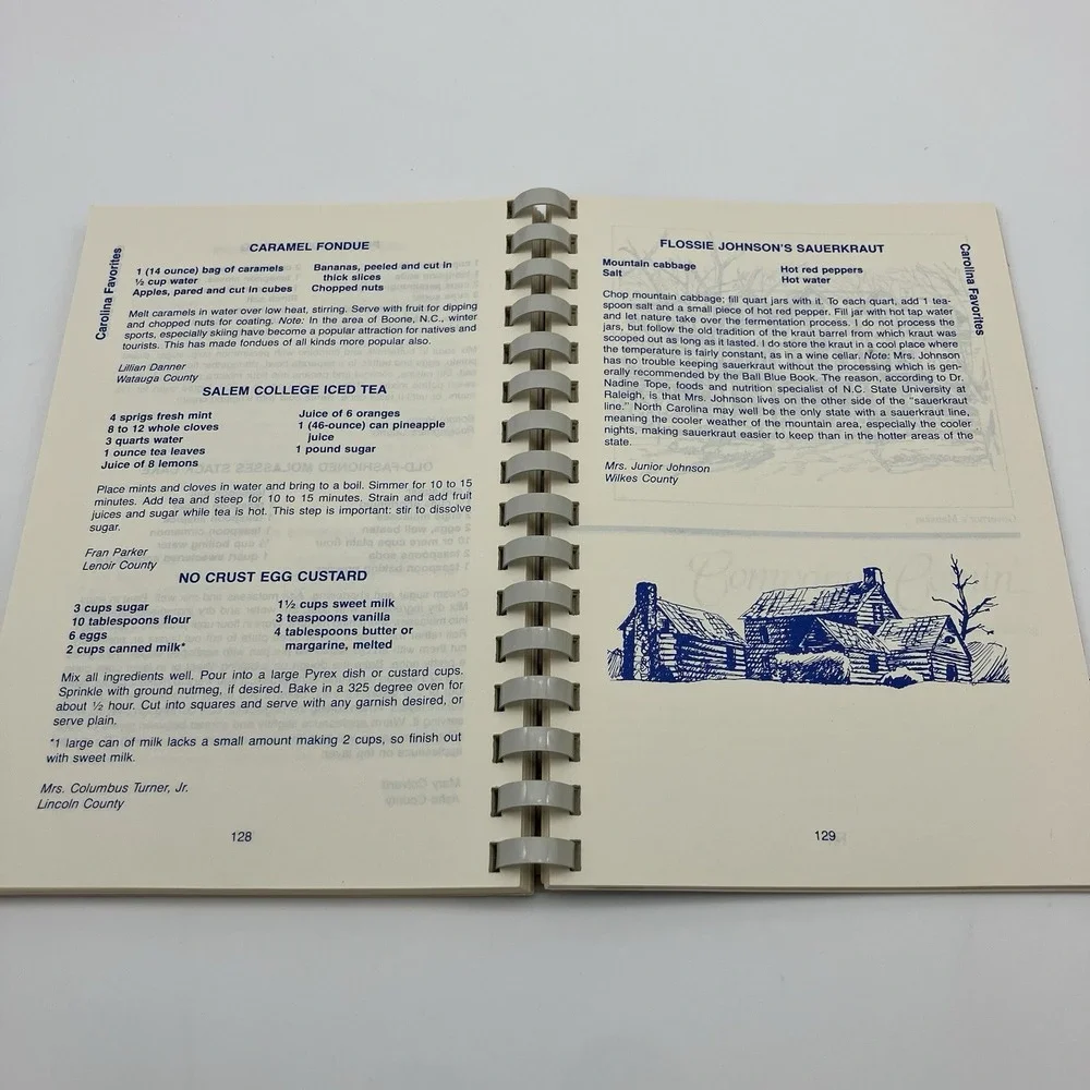 Vtg 1981 Tarheel Tastes North Carolina American Cancer Society Cookbook Recipes